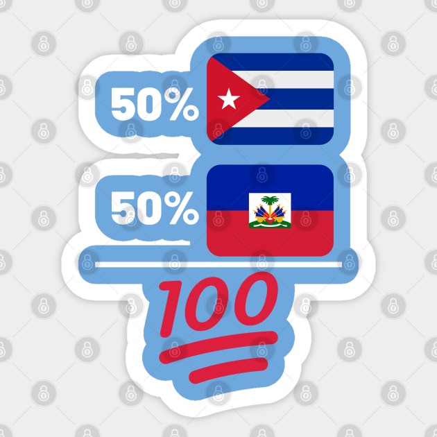 Cuban Plus Haitian Mix Heritage Sticker by Just Rep It!!